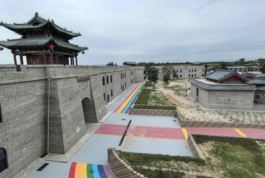 大盂鎮棘針溝村在原址上修建的城墻