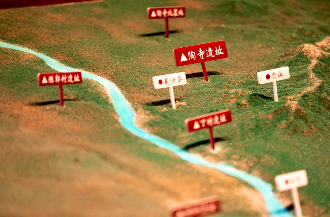 陶寺遺址地形沙盤圖